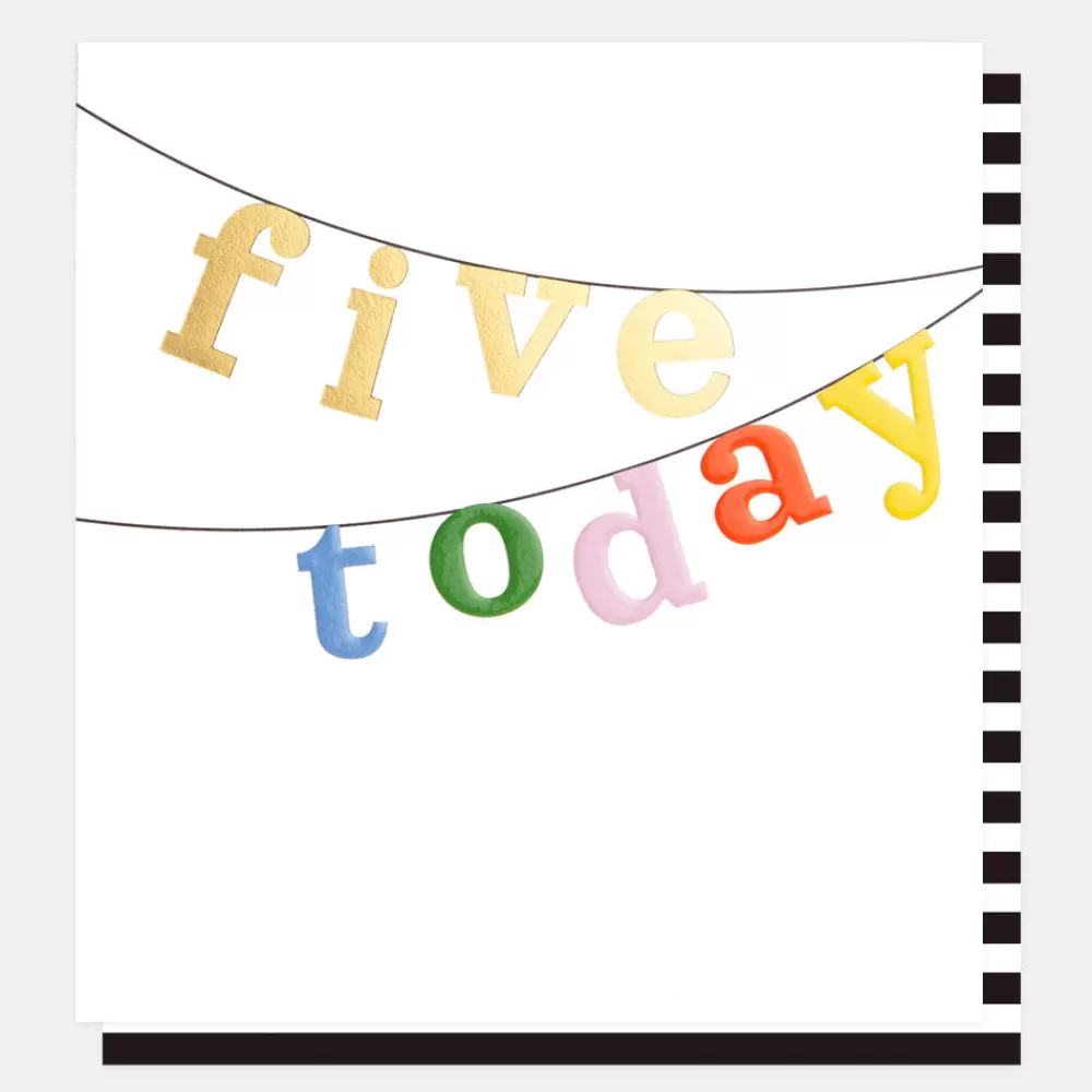 Five Today Bunting 5th Birthday Card>Caroline Gardner Fashion