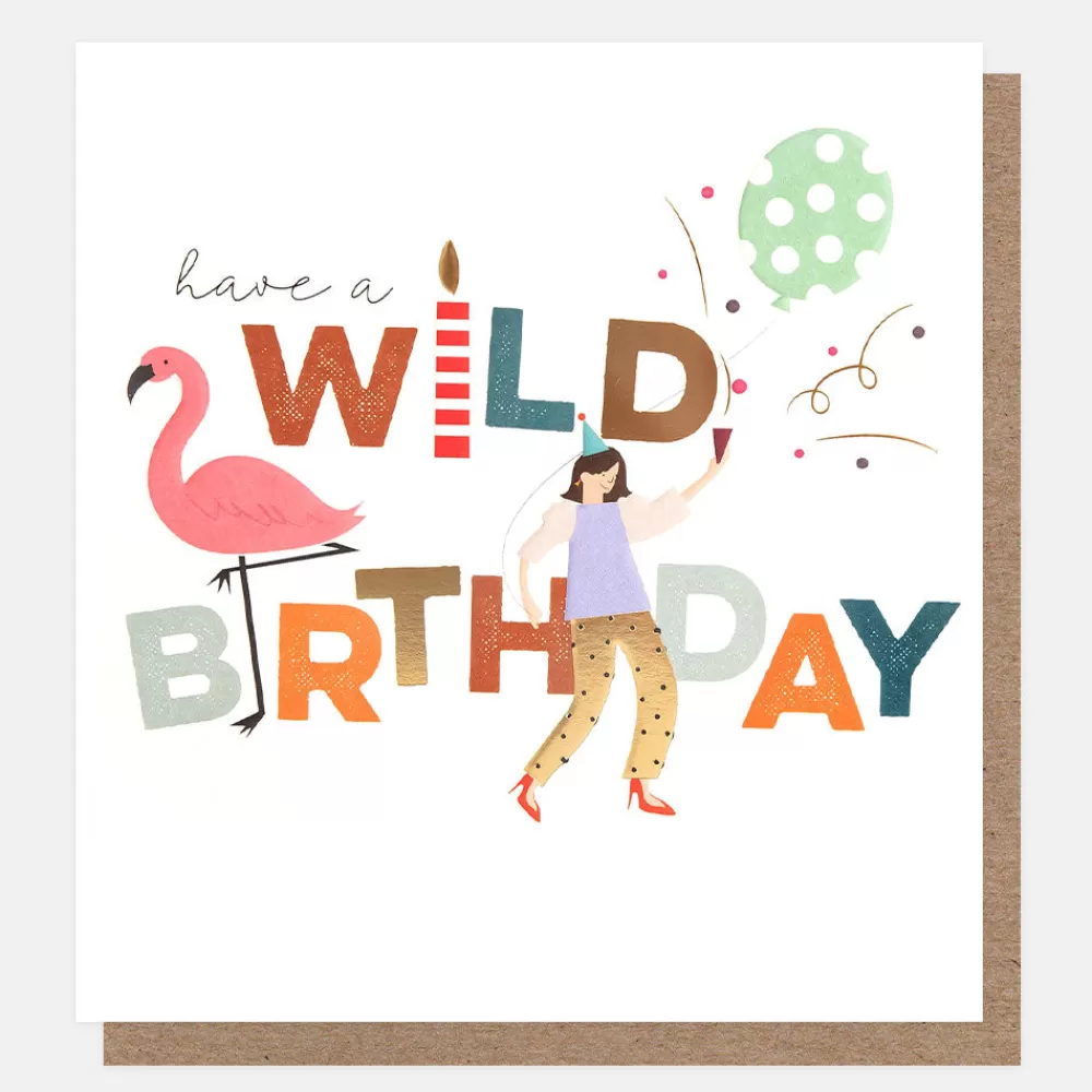 Flamingo Party Wild Birthday Card>Caroline Gardner Best