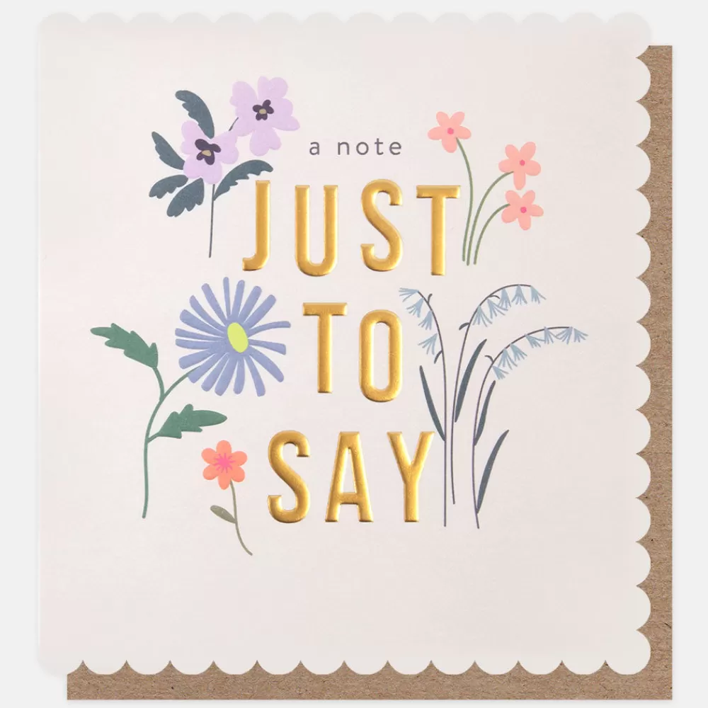 Floral A Note Just To Say Everyday Card>Caroline Gardner Sale