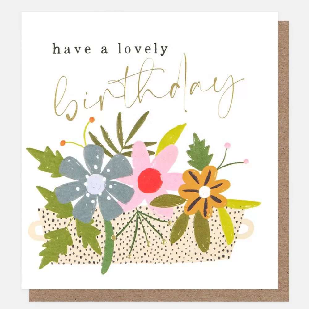 Floral Planter Birthday Card>Caroline Gardner Cheap