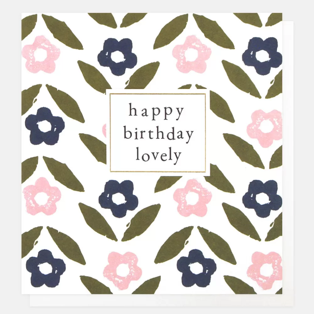 Floral Stamped Birthday Card>Caroline Gardner Sale