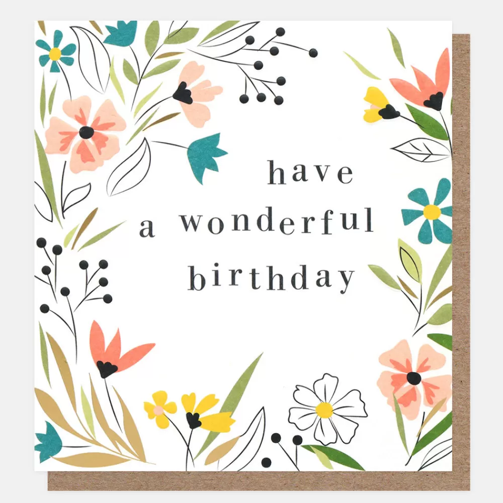 Florals Have A Wonderful Birthday Card>Caroline Gardner Best