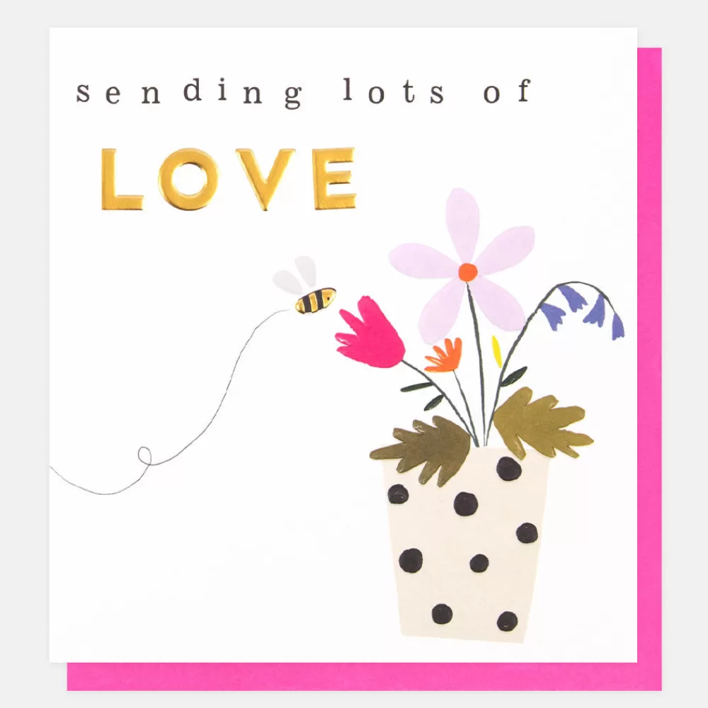 Flowers & Bee Sending Love Everyday Card>Caroline Gardner Discount