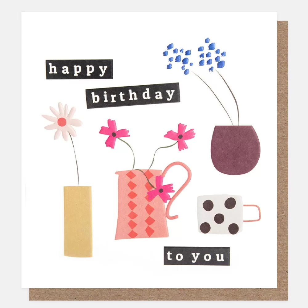 Flowers In Vases Birthday Card>Caroline Gardner Sale