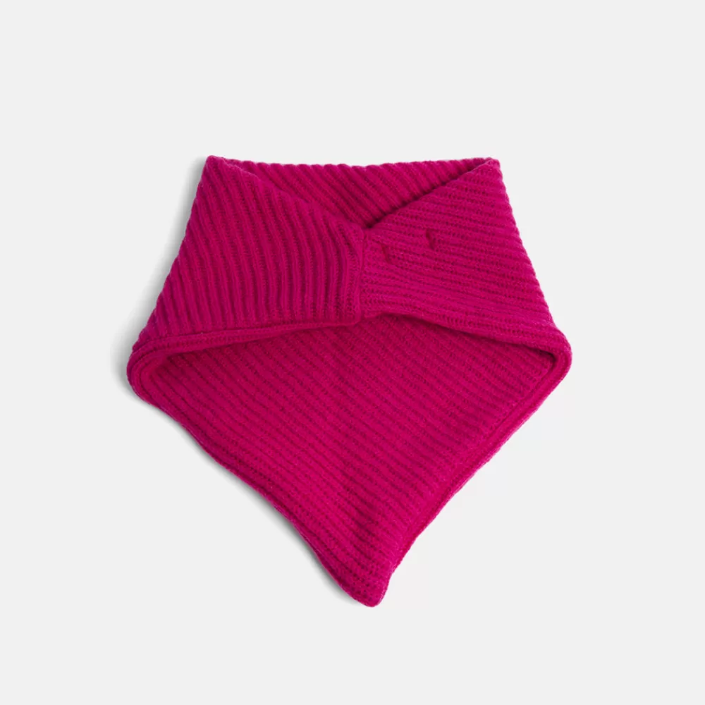 Fuschia Pink Wool/Cashmere Bandana Scarf>Caroline Gardner New