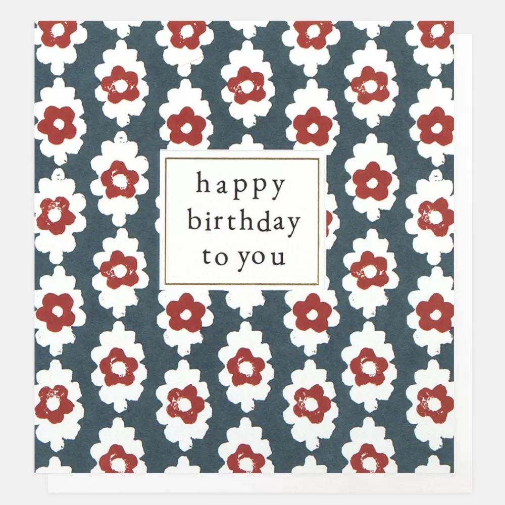 Geo Floral Birthday Card>Caroline Gardner Fashion