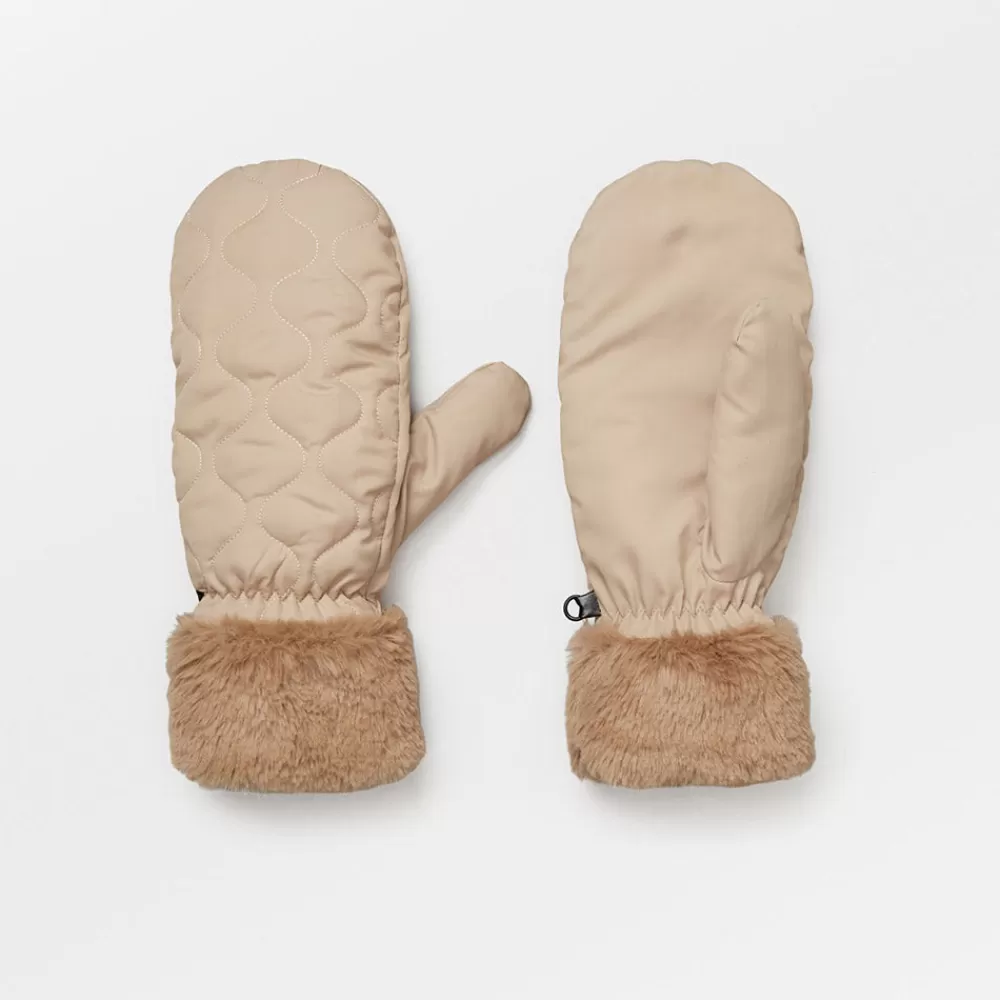 Ginger Beige Makara Quilted Mittens>Caroline Gardner Cheap