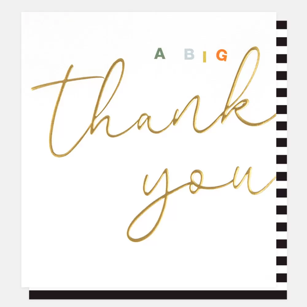 Gold Calligraphy Big Thank You Card>Caroline Gardner Sale