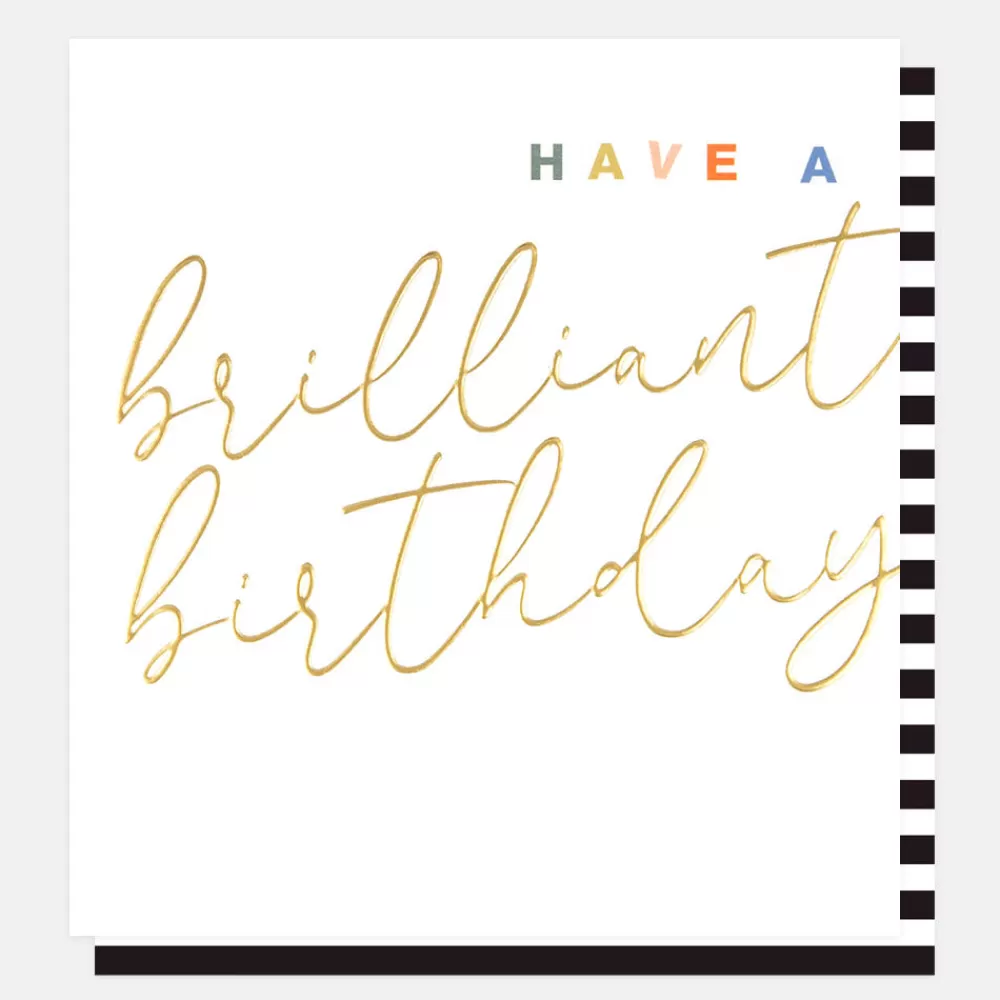 Gold Calligraphy Brilliant Birthday Card>Caroline Gardner Best Sale