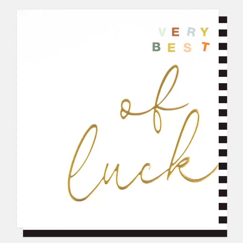 Gold Calligraphy Very Best Of Luck Card>Caroline Gardner Discount