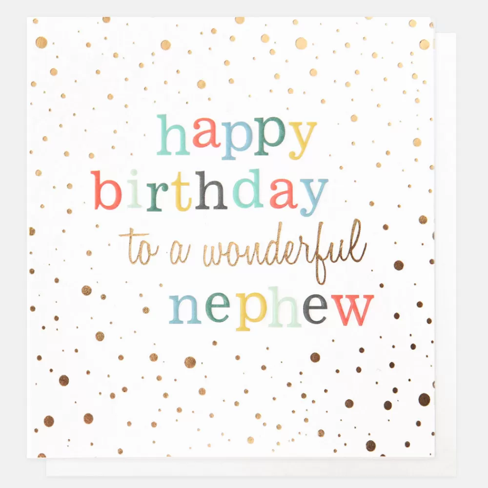 Gold Confetti Birthday Card For Nephew>Caroline Gardner Discount