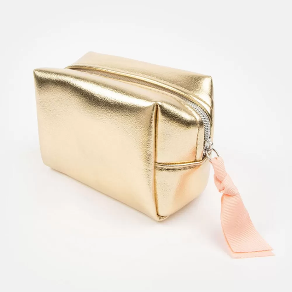 Gold Mini Cube Cosmetic Bag>Caroline Gardner Cheap