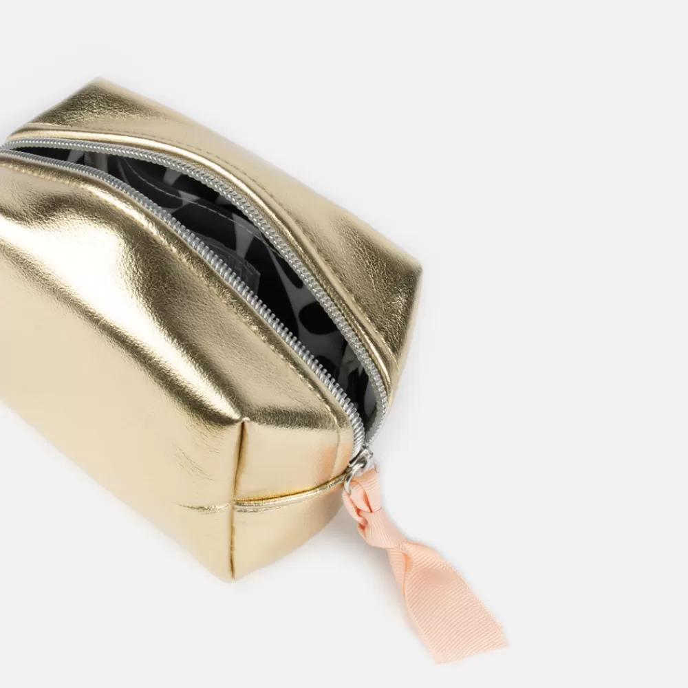 Gold Mini Cube Cosmetic Bag>Caroline Gardner Cheap