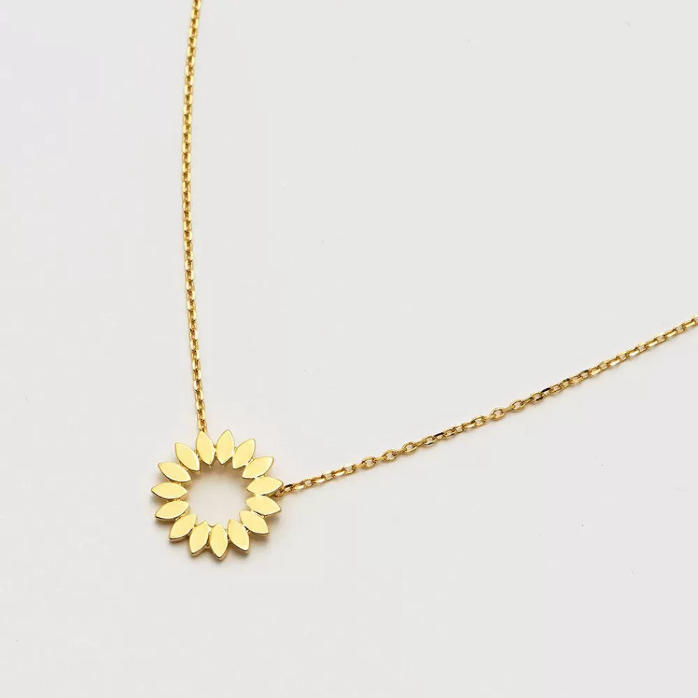 Gold Plated Floral Necklace>Caroline Gardner Best Sale