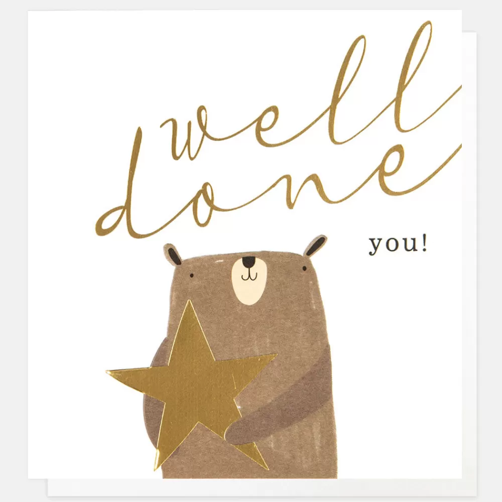 Gold Star Bear Congratulations Card>Caroline Gardner Flash Sale