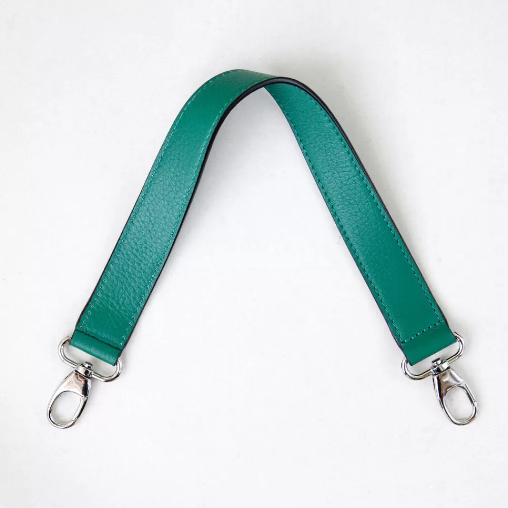 Green Leather Short Handbag Strap>Caroline Gardner Shop