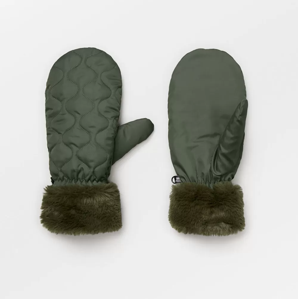 Green Makara Quilted Mittens>Caroline Gardner Cheap