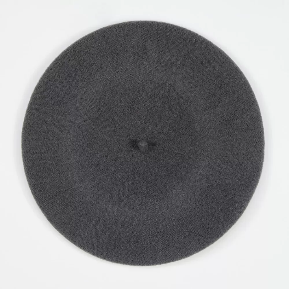 Grey Pure Merino Classic Beret>Caroline Gardner Best Sale