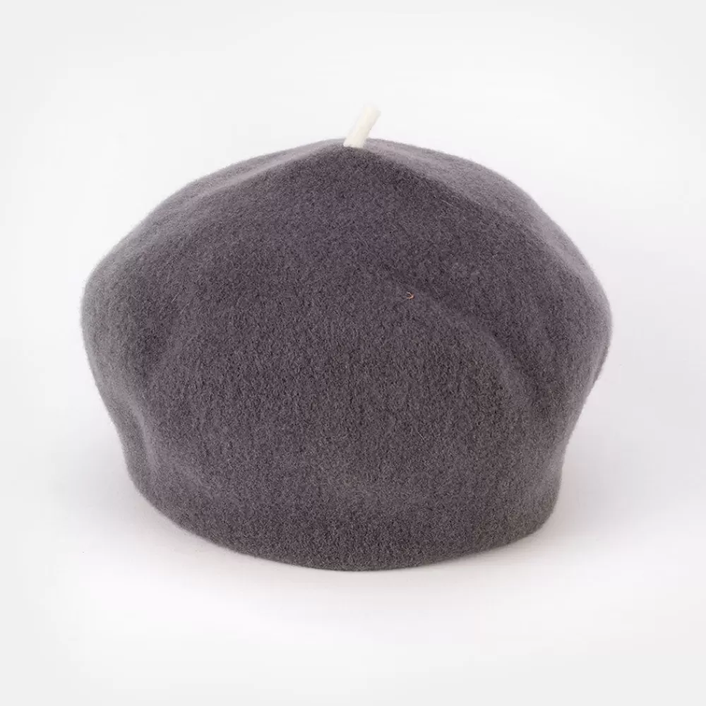 Grey Pure Merino Roll Up Beret>Caroline Gardner Best Sale