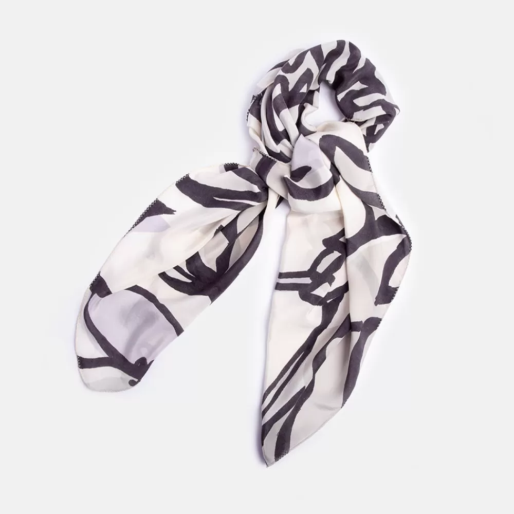 Grey Rose Long Silk Scarf>Caroline Gardner Sale