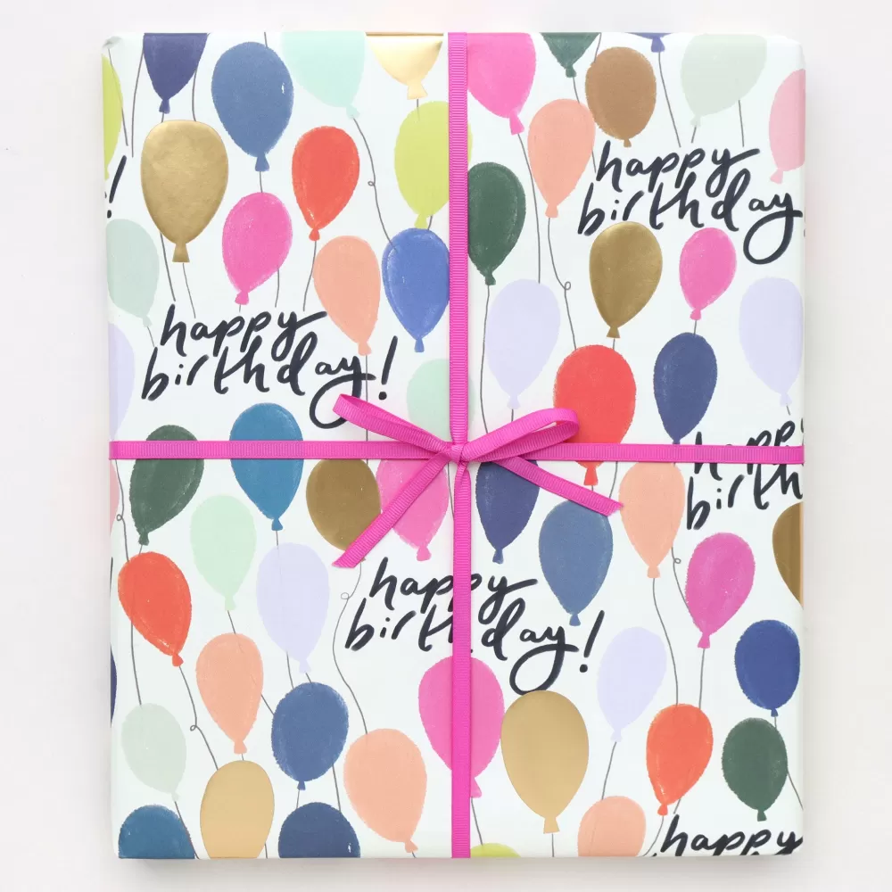 Happy Birthday Balloons Wrapping Paper>Caroline Gardner Flash Sale