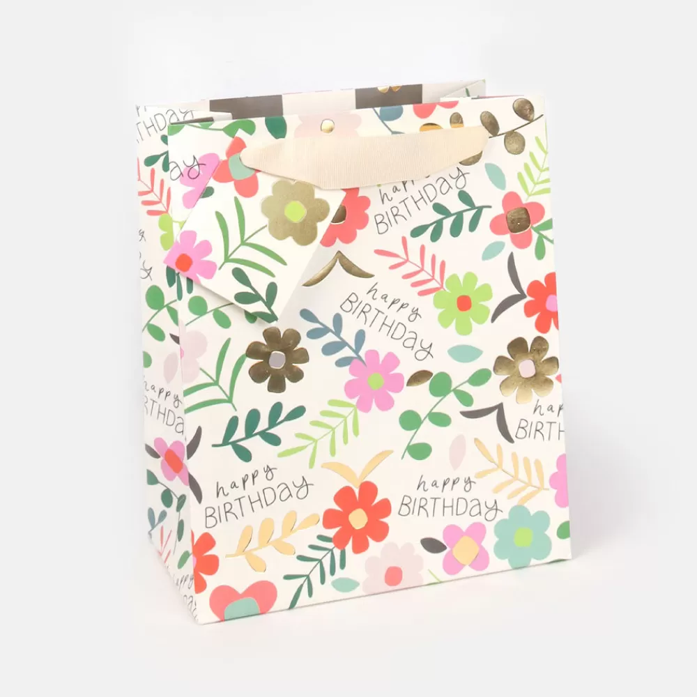 Happy Birthday Funtastic Floral Medium Gift Bag>Caroline Gardner Best Sale