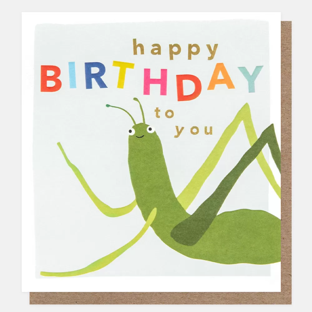 Happy Birthday To You Grasshopper Birthday Card>Caroline Gardner Cheap