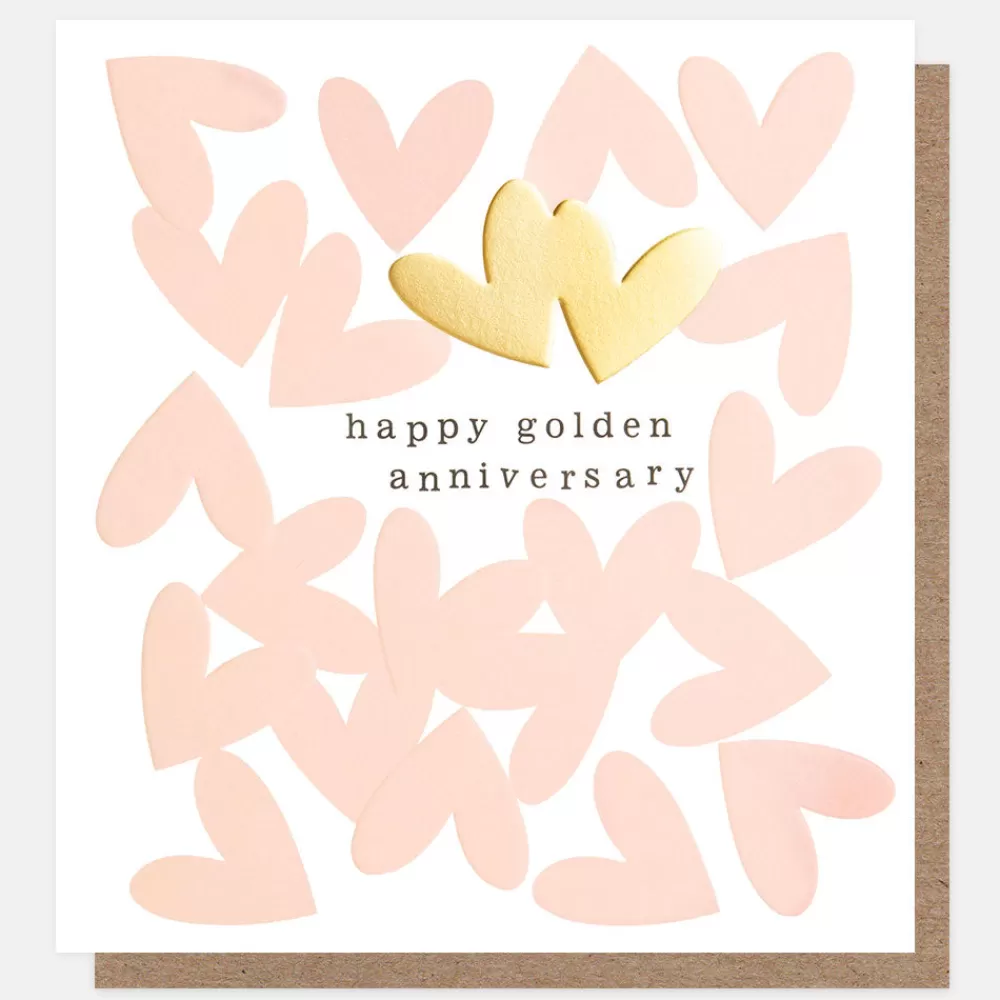 Happy Gold Anniversary Hearts Card>Caroline Gardner Hot