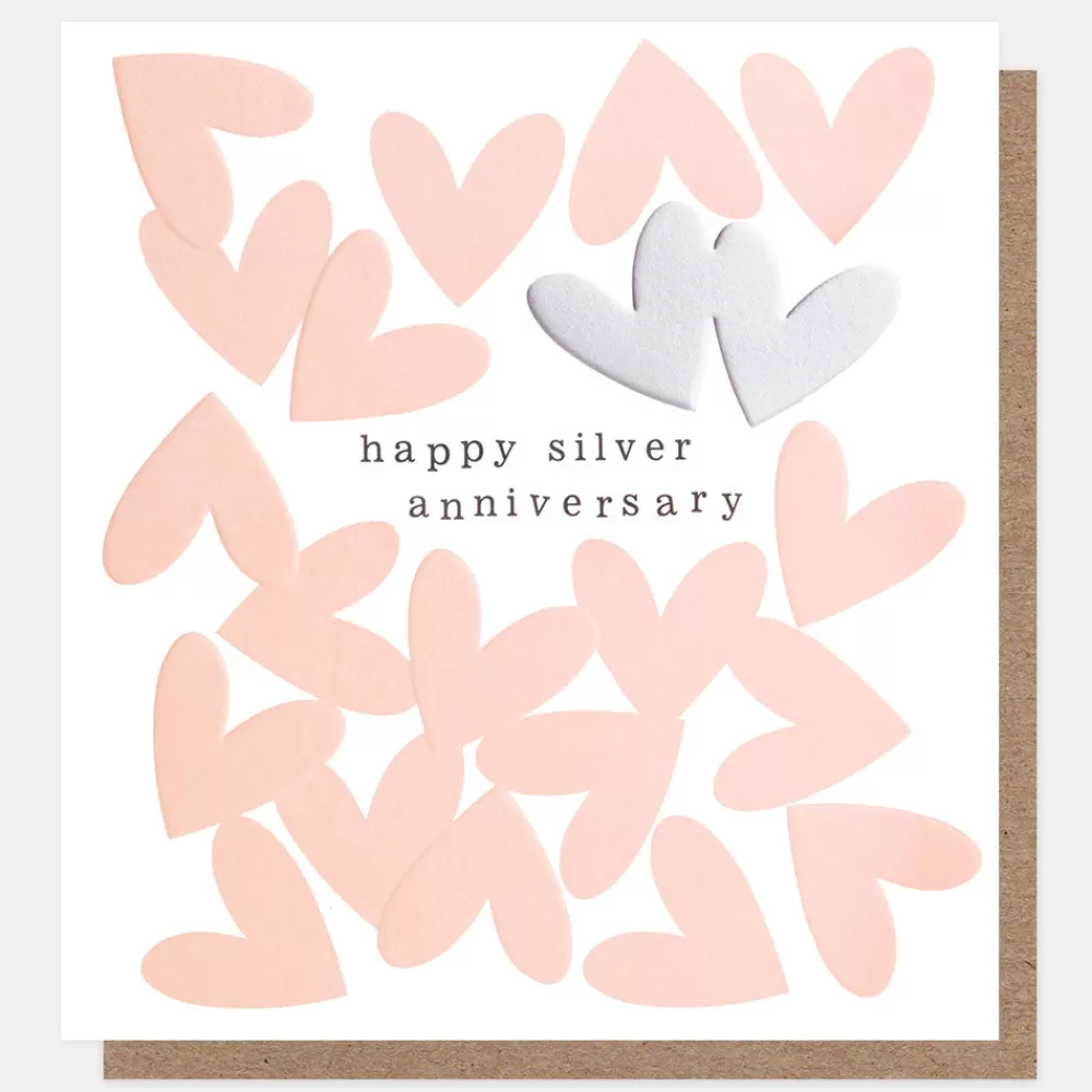 Happy Silver Anniversary Hearts Card>Caroline Gardner Best