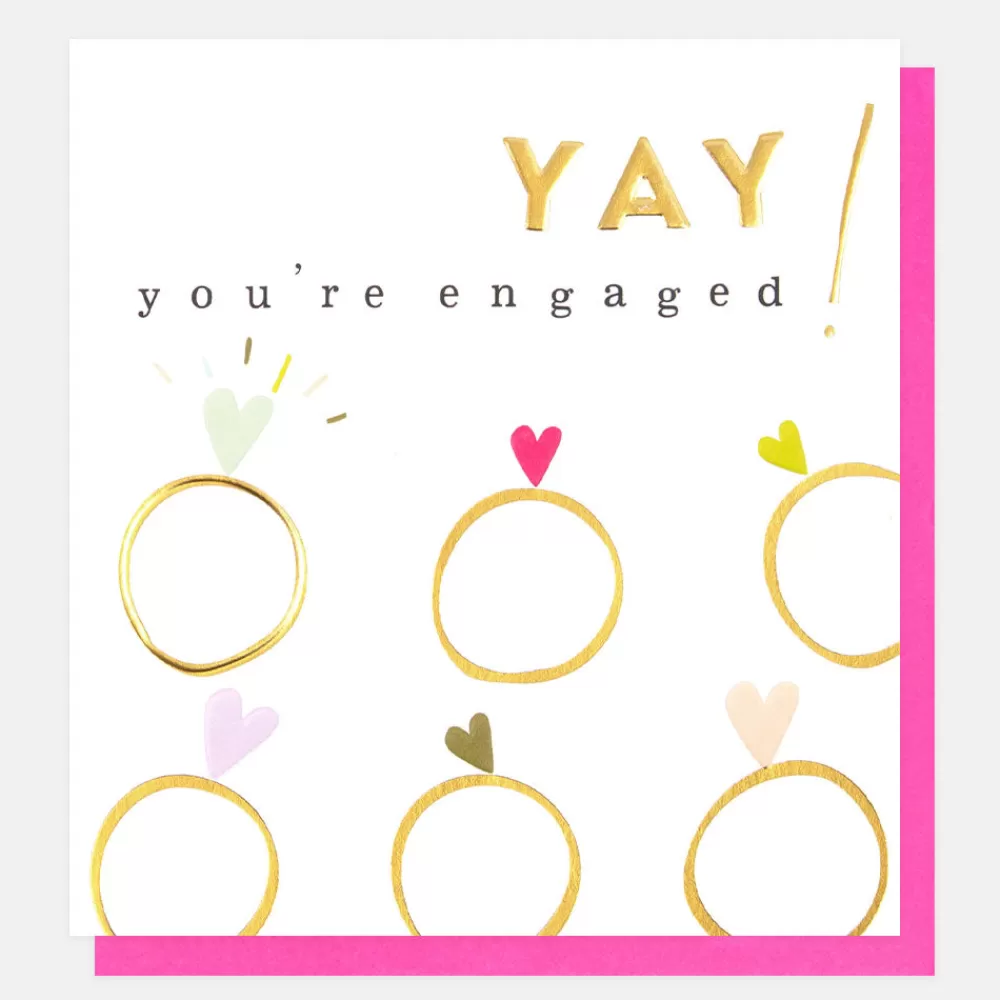 Heart Rings Engagement Card>Caroline Gardner Online