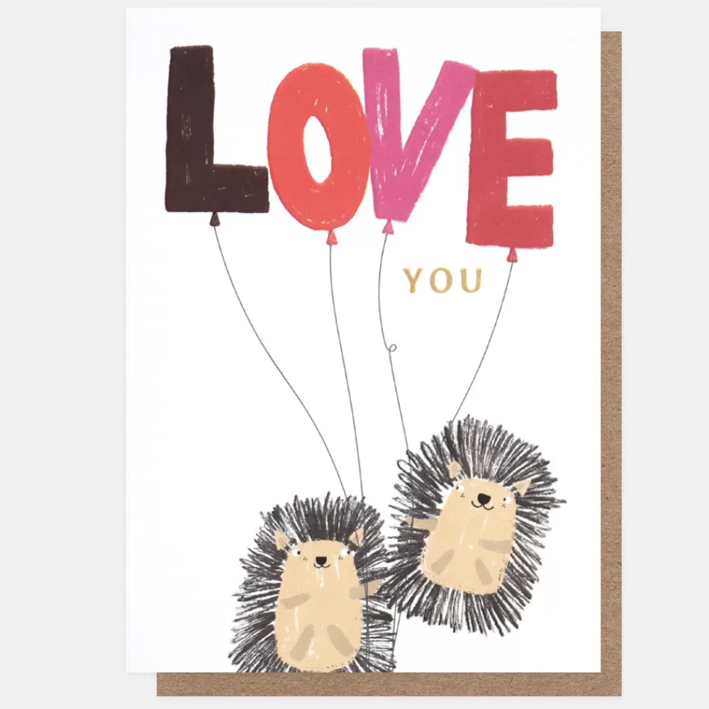 Hedgehogs Love You Balloons Card>Caroline Gardner Discount