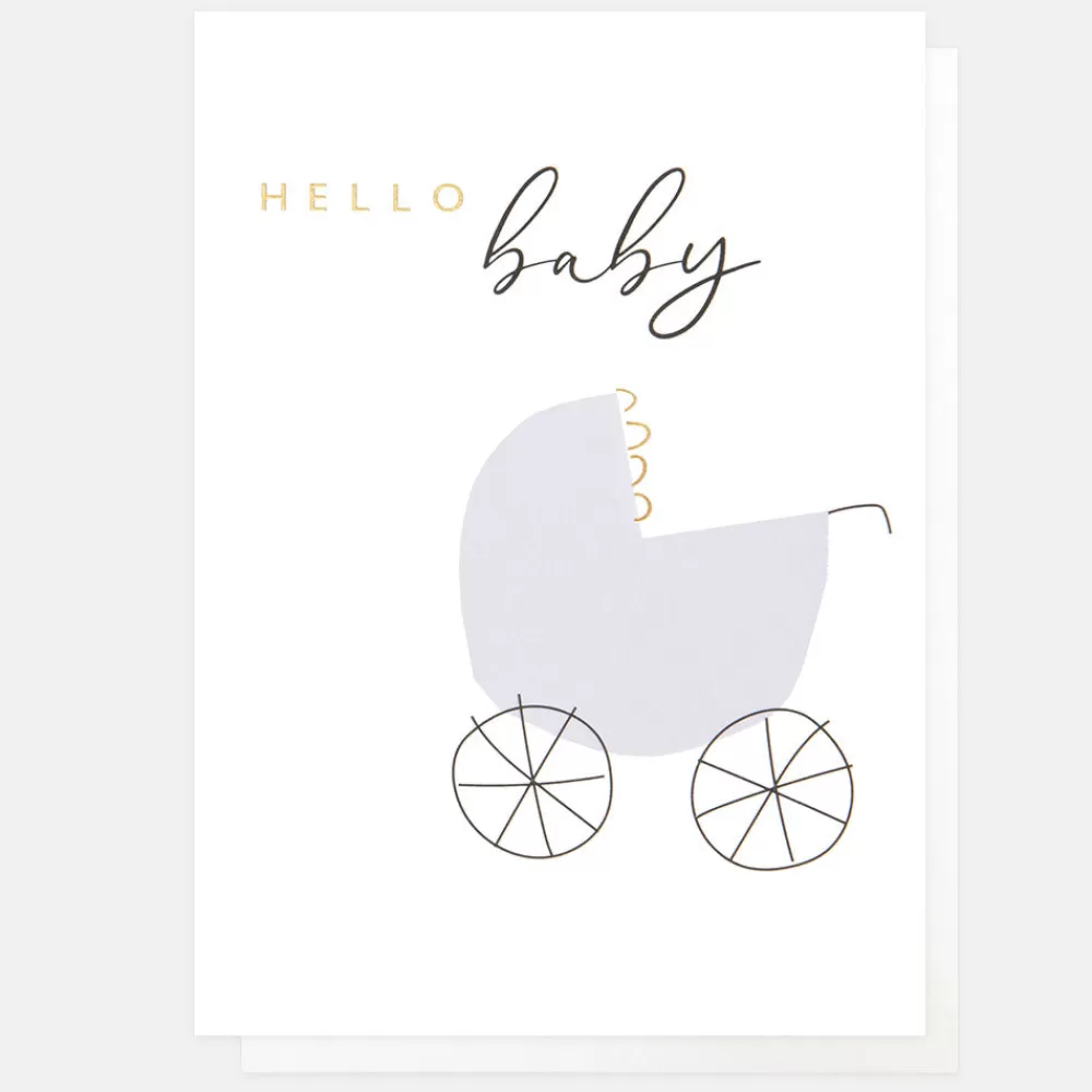 Hello Baby Pram New Baby Card>Caroline Gardner New