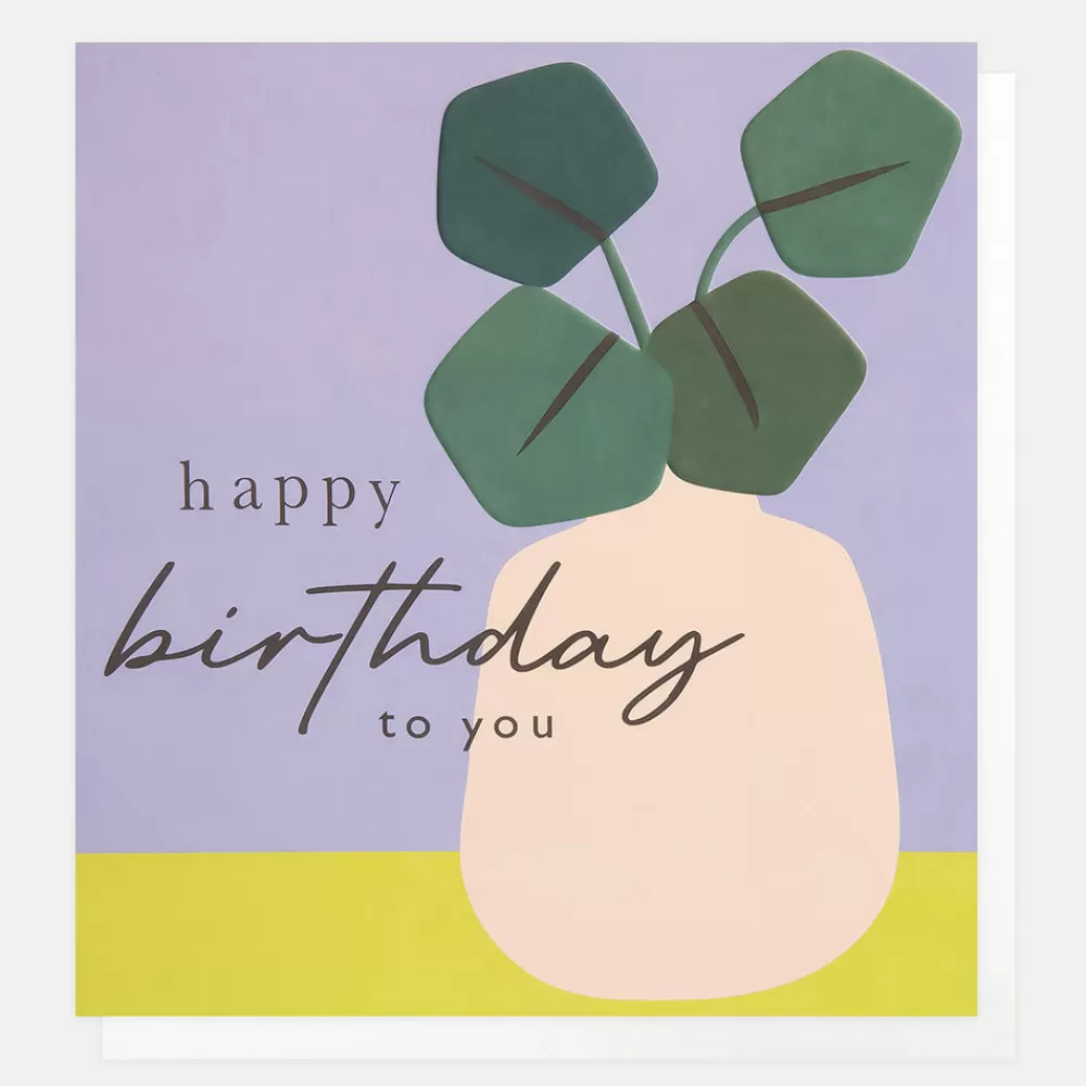 Houseplant In Vase Birthday Card>Caroline Gardner Outlet