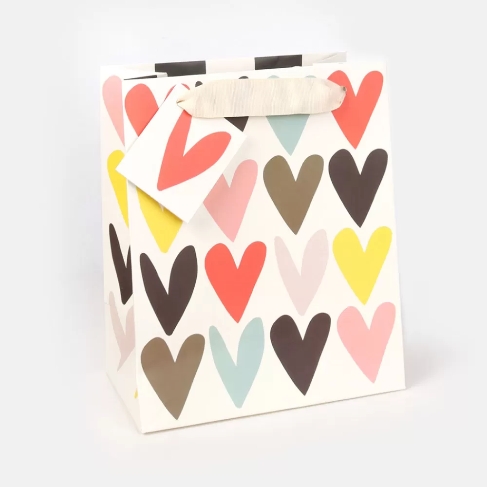 Jumbled Hearts Medium Gift Bag>Caroline Gardner Shop