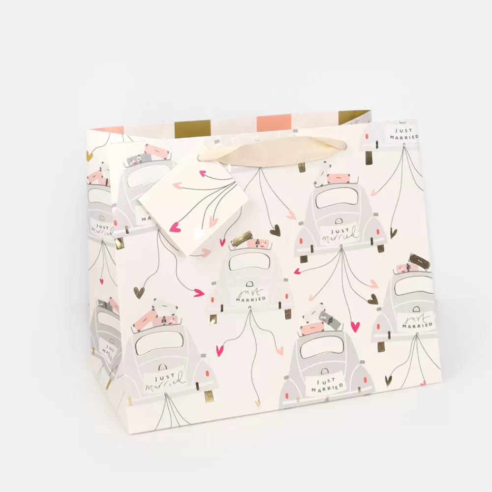 Just Married Wedding Cars Landscape Gift Bag>Caroline Gardner Outlet