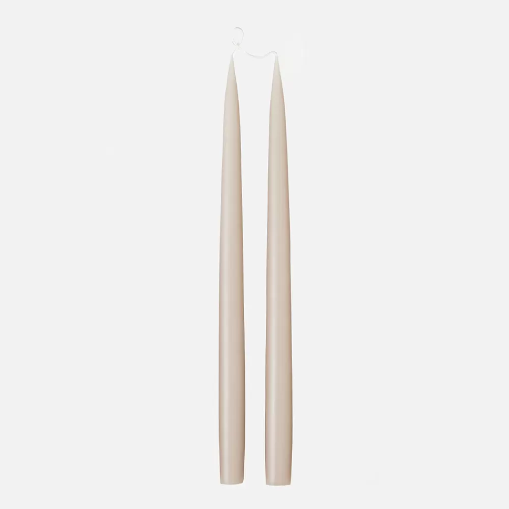 Latte Tall Taper Dinner Candles Set of 2>Caroline Gardner Clearance