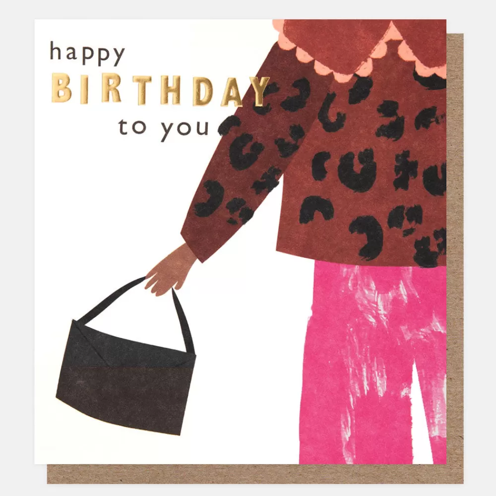 Leopard Print & Pink Birthday Card>Caroline Gardner Discount