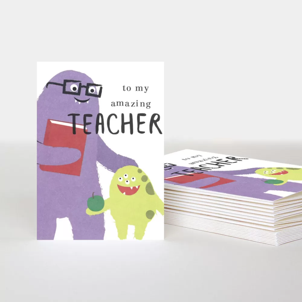 Little Monster Teacher Thank You Card Pack of 10>Caroline Gardner Shop