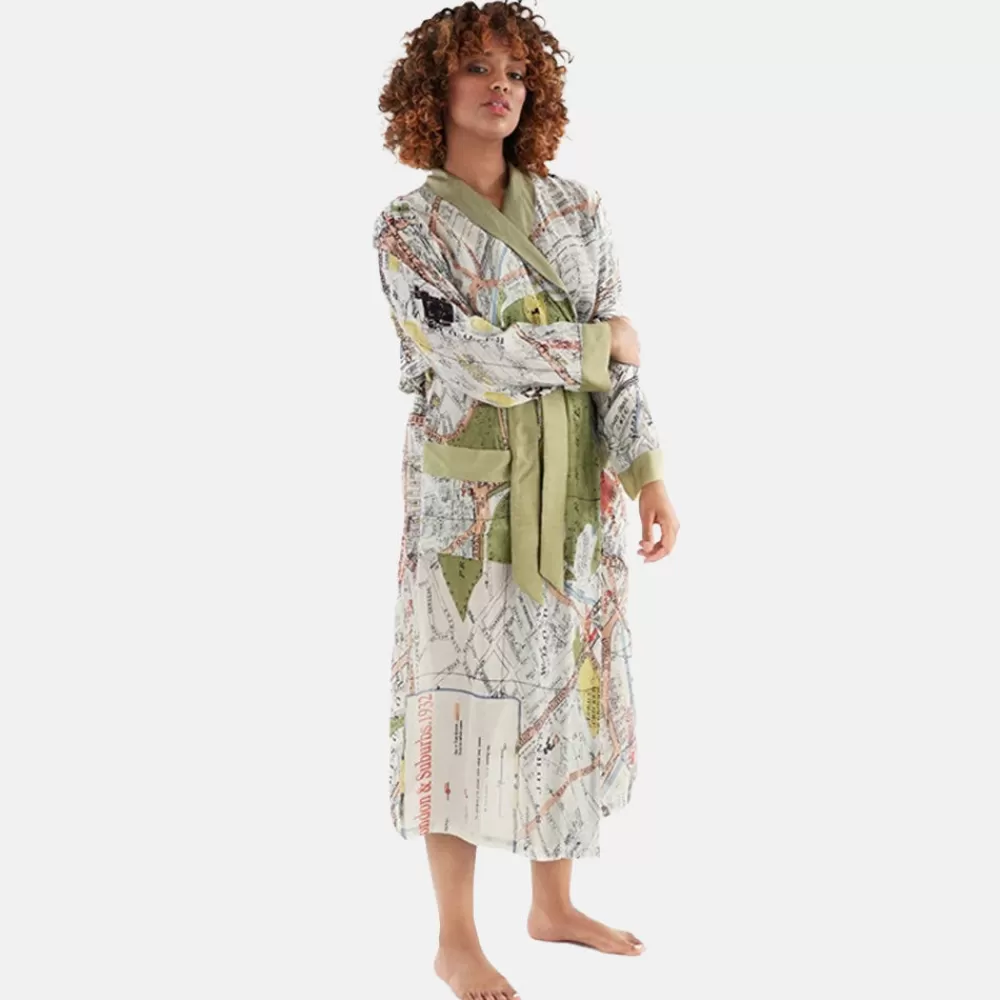 London Map Lightweight Dressing Gown>Caroline Gardner Online