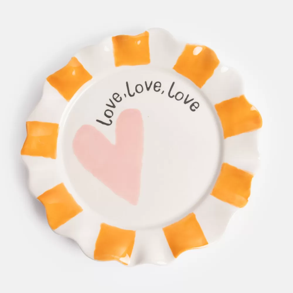 Love Heart Ceramic Plate>Caroline Gardner Hot