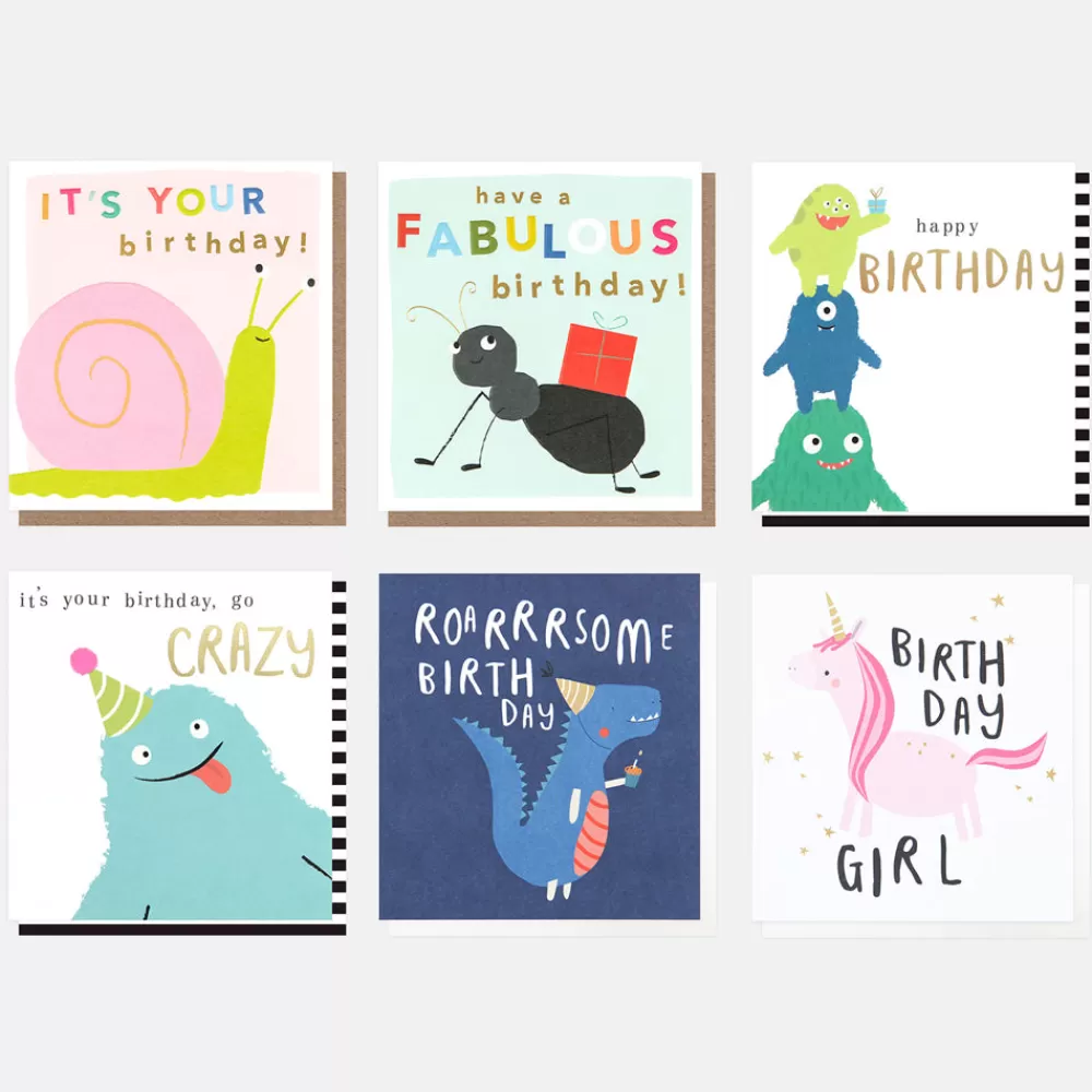 Mixed Kids Birthday Cards Pack of 6>Caroline Gardner Discount