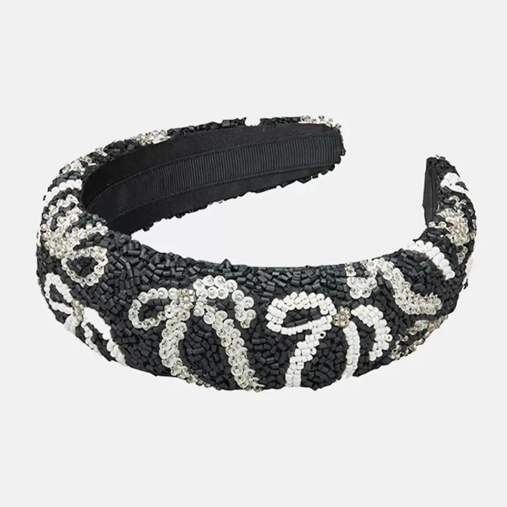 Mono Bows Beaded Headband>Caroline Gardner New