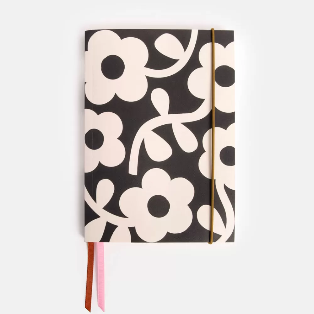 Mono Floral A5 Soft Cover Notebook>Caroline Gardner Store