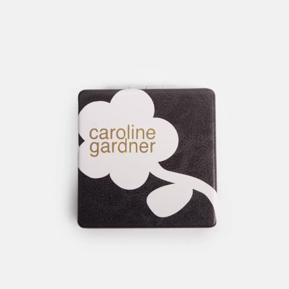 Mono Floral Square Pocket Mirror>Caroline Gardner Cheap