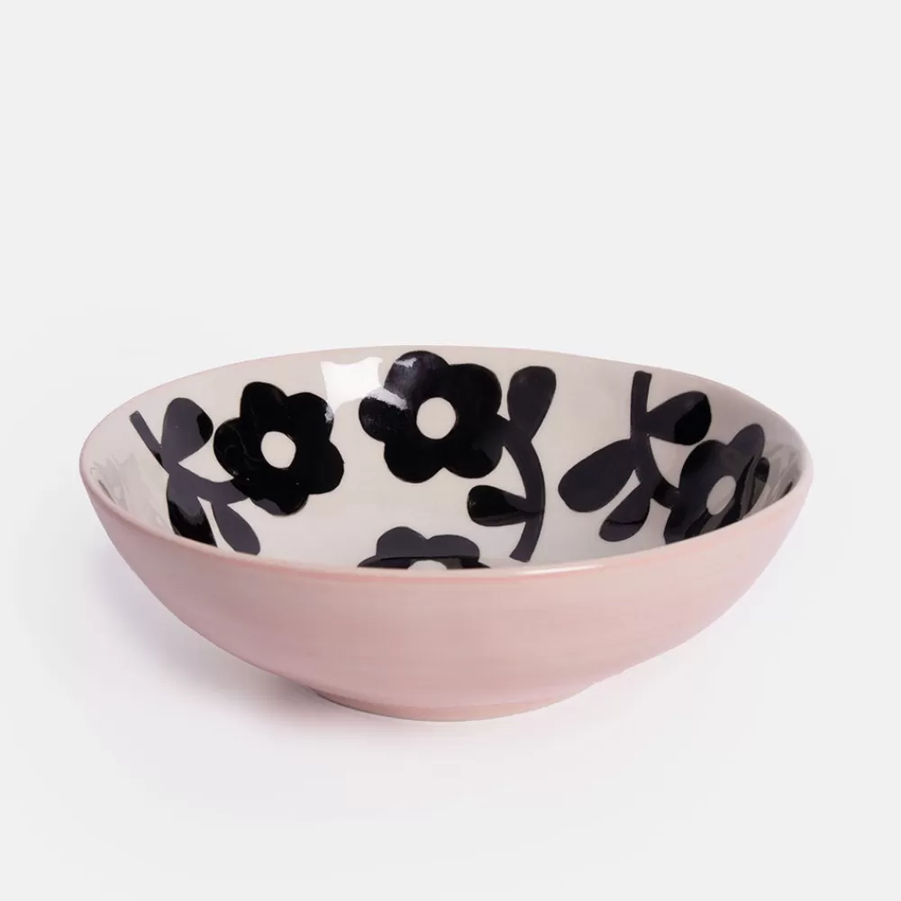 Mono Floral Stoneware Bowl>Caroline Gardner Hot