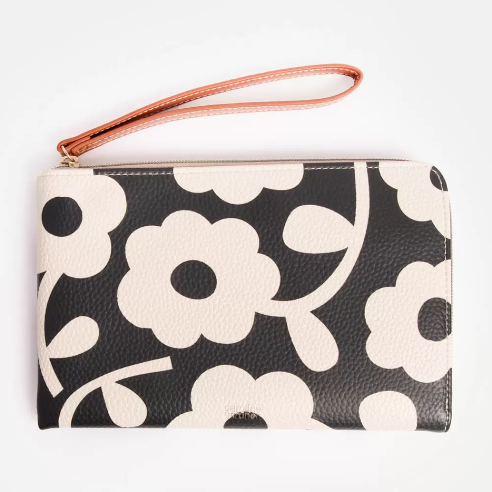 Mono Floral Travel Pouch>Caroline Gardner Shop