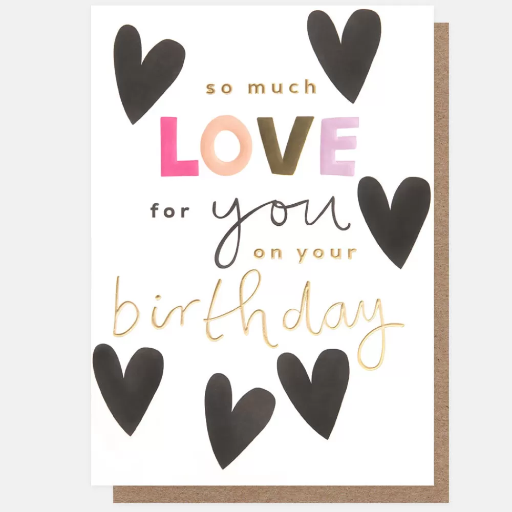 Mono Hearts So Much Love Birthday Card>Caroline Gardner Discount