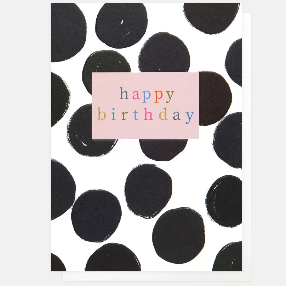 Mono Spot Happy Birthday Card>Caroline Gardner Best Sale