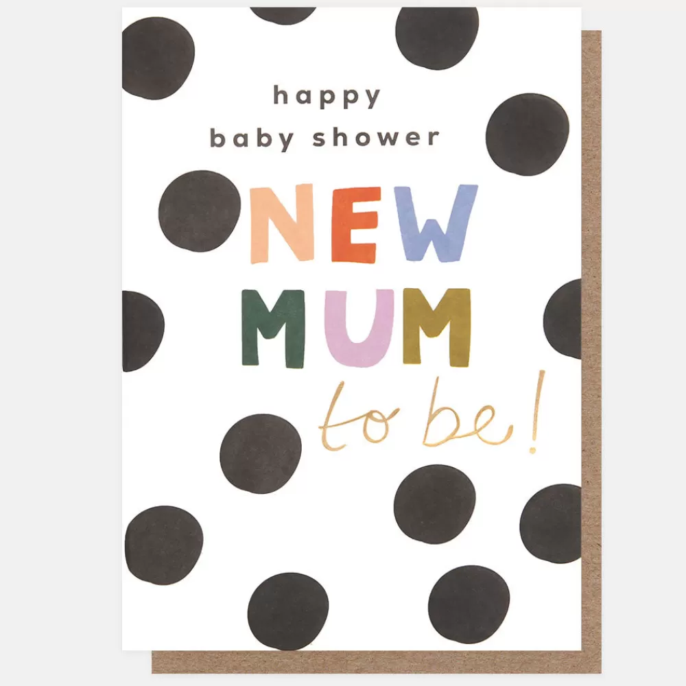 Mono Spot New Mum Baby Shower Card>Caroline Gardner Discount