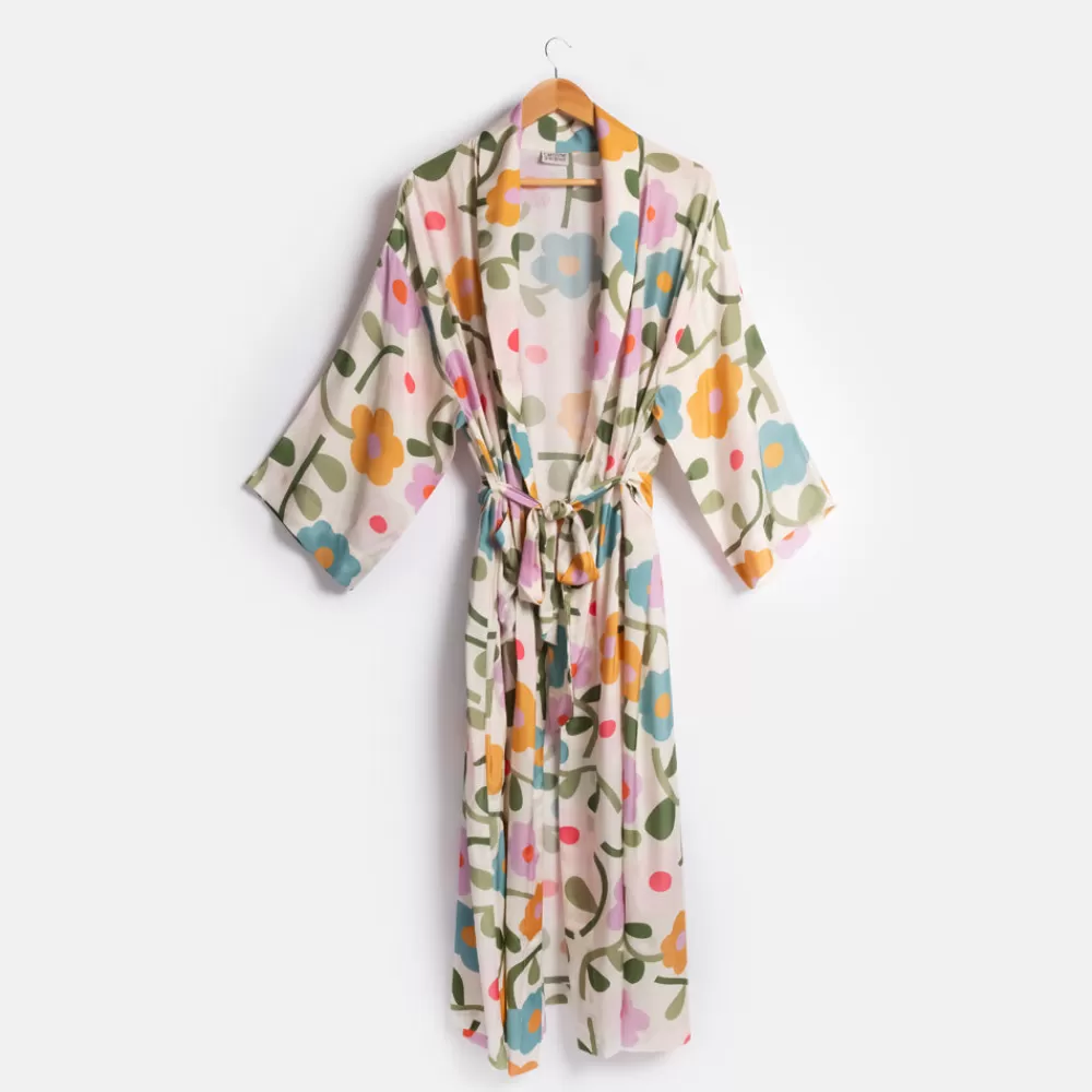 Multi Bloom Dressing Gown>Caroline Gardner Best